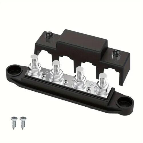 busbar_black_8mm_150A 2 X BusBar 300A (μαύρη + κόκκινη)